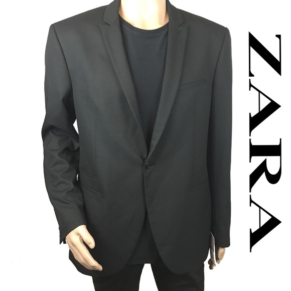Zara Other - Zara Men's Black One Button Blazer Sport Coat